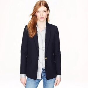J Crew Collection • Rylan Blazer jacket navy blue wool tailored single button